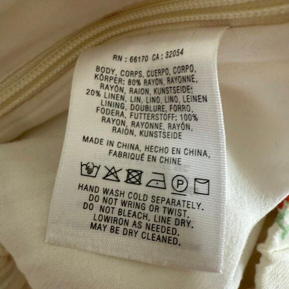 ANTHROPOLOGIE | Feather Bone | Talese Wide Leg Cherry Print Pants | Size 4 - Picture 8 of 9